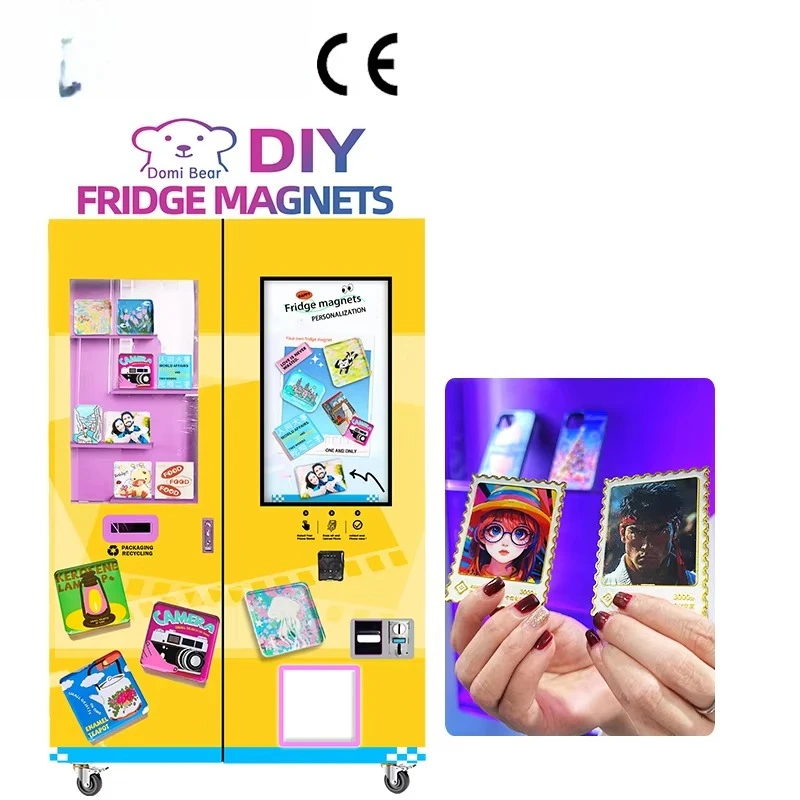Custom Badges, Bank Note Payment, Vertical OEM ODM DIY Refrigerator Sticker Printing, Vending Machines, Self-service, Unattended