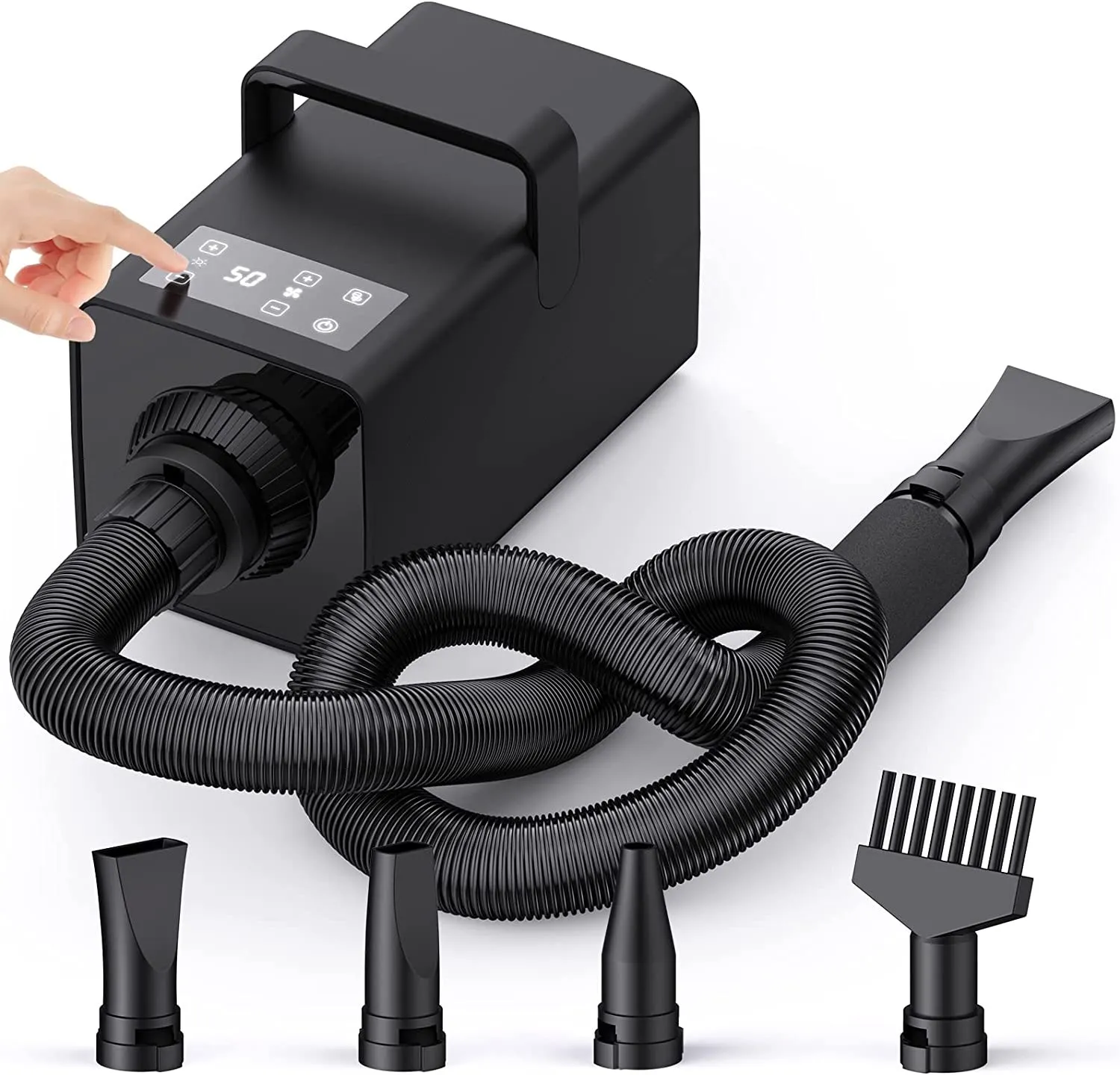 4.3HP/3200W Pet Grooming Dryer With LED Screen, High Velocity Professional Dog Blow Dryer