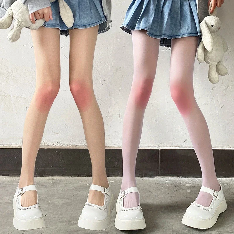 

6pcs Kawaii Lolita Gradient Cheek Color Tights Pantyhose Velvet Japanese JK Girls Wear Blusher Stockings Long Female Socks Women