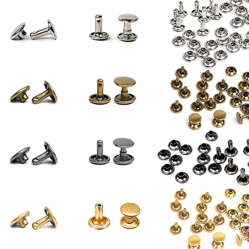 12 x 12 x12 mm Double Cap Rivets Black Plated