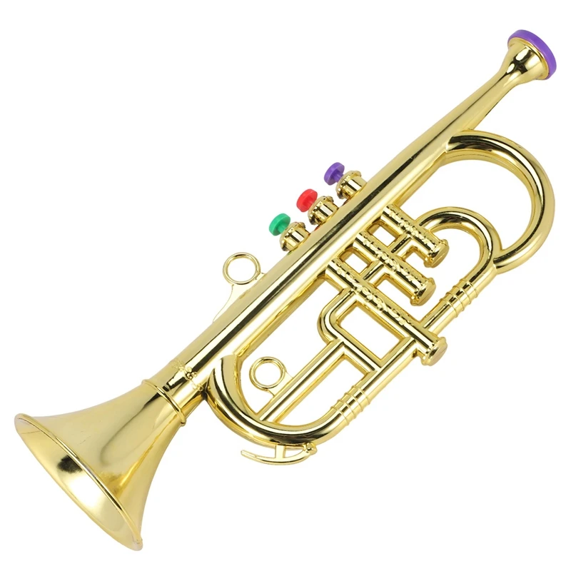 Trumpet 3 Tones 3 Colored Keys Simulation Play Mini Musical Wind Instruments For Children Birthday Party Toy