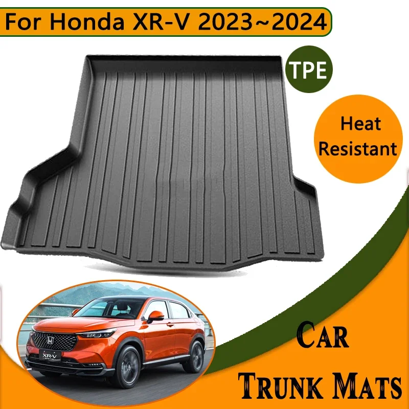 For Honda HRV Accessories HR-V XRV XR-V VEZEL 2023 2024 Car Trunk Floor Mats Waterproof Trey Anti-dirty Upholstered Storage Pad