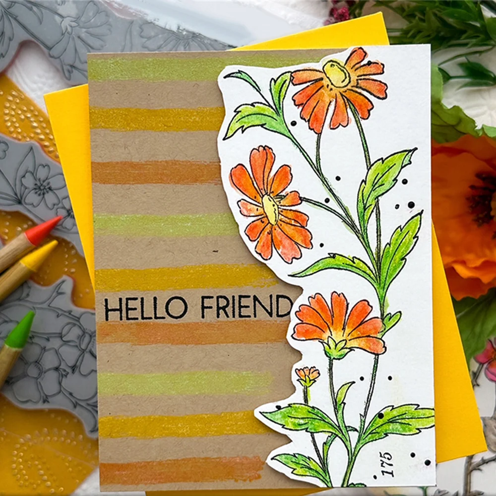 مزيج زهر الأزهار نمط واضح سيليكون ختم DIY بها بنفسك الحرف بطاقة ألبوم صنع سكرابوكينغ Stencil جديد 2025