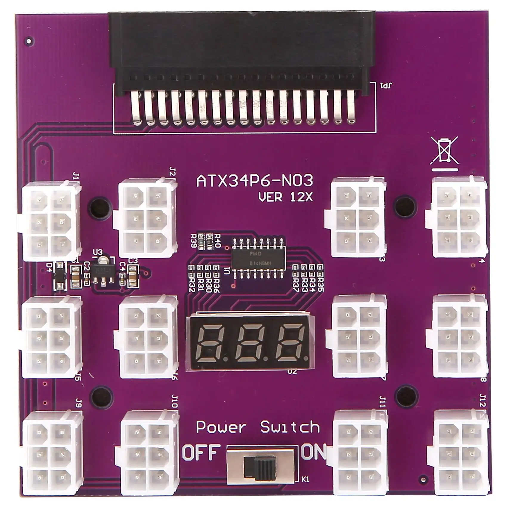 

Version Power Supply Breakout Board with 12 PCS ATX 6Pin Power