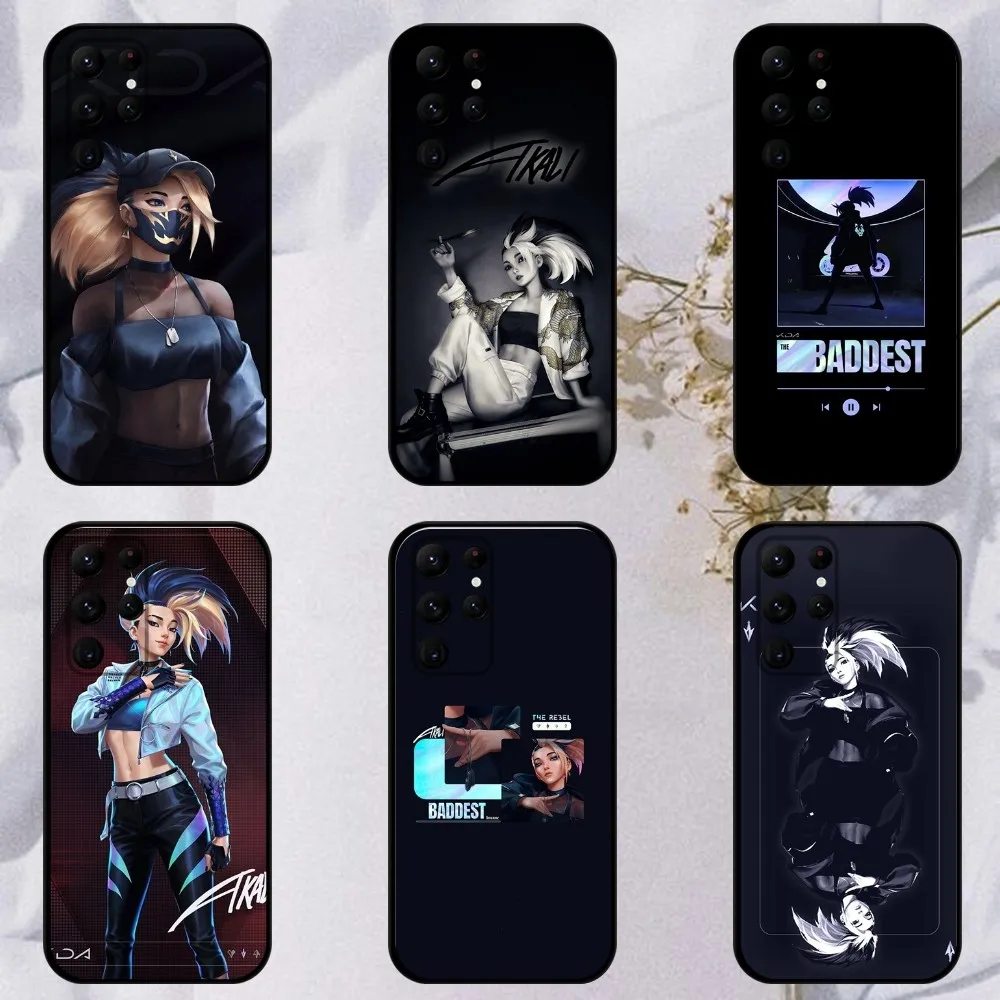 

Leagues Of Legend k-KDA A-Akali Phone Case For Samsung S23,23,22,30,21,10,9,Note20 Ultra,Lite,Ultra,5G,Plus,FE,Black Soft Case