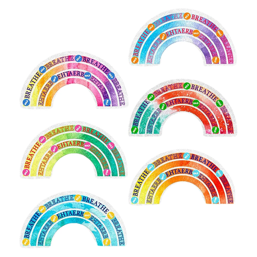 

6pcs Sensory Stickers Rough Texture Calming Decals Adhesive Adult Peva Film Tactile Anxious Students Desk Phone Back