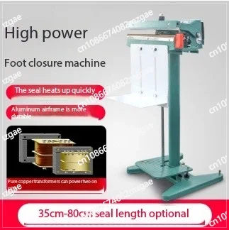 Zgrzewarka nożna do folii aluminiowej i worków plastikowych, 220V, szerokość 8mm, długość 450mm