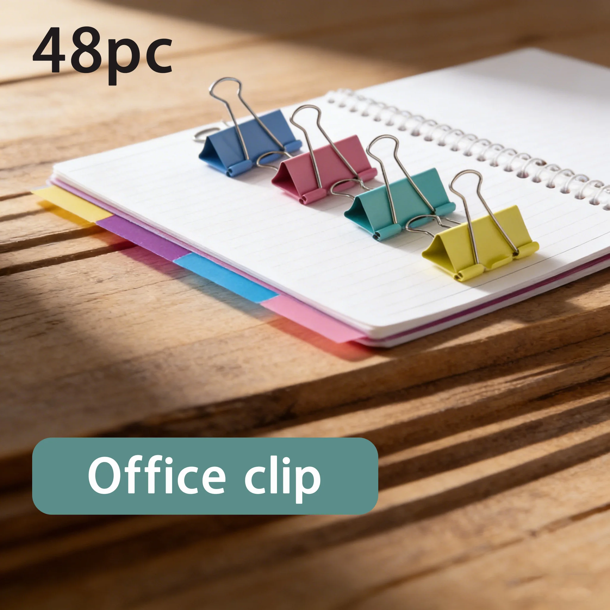 48-teiliges Büro-Briefpapier, Farbe, langer Schwanz, Metall, Edelstahl, Dokument, multifunktionale Farbe, langer Schwanz, Ticket-Clip