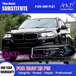 AKD Head Lamp for BMW X5 F15 LED Headlight 2013-2018 Headlights F15 F85 DRL Turn Signal High Beam Angel Eye Projector