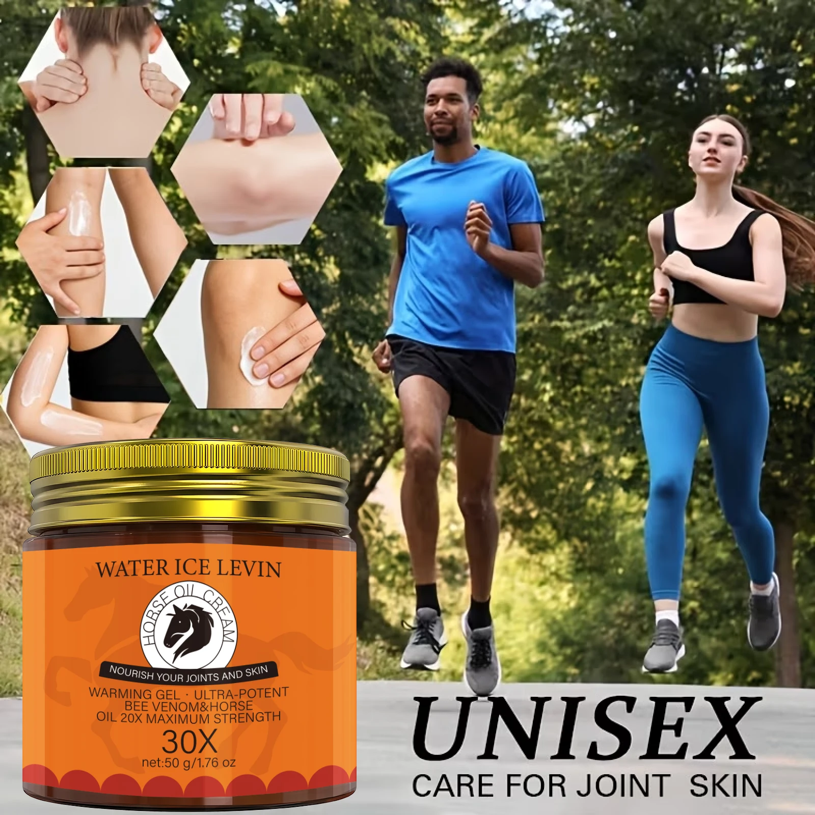 Warming Horse Oil Cream Infused Bee Venom & Rosemary, Nourish Skin & Joints