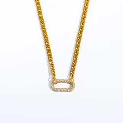 New Arrival Stainless Steel Shinny Zircon Neckalce Set For Women Girl Fashion Minimalist Jewelery Pendant Necklace
