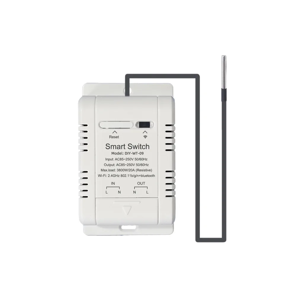 Termostat pintar, LY-607-N, WiFi Bluetooth Remote Control 20A 3800W saklar kelembaban suhu konstruksi ABS
