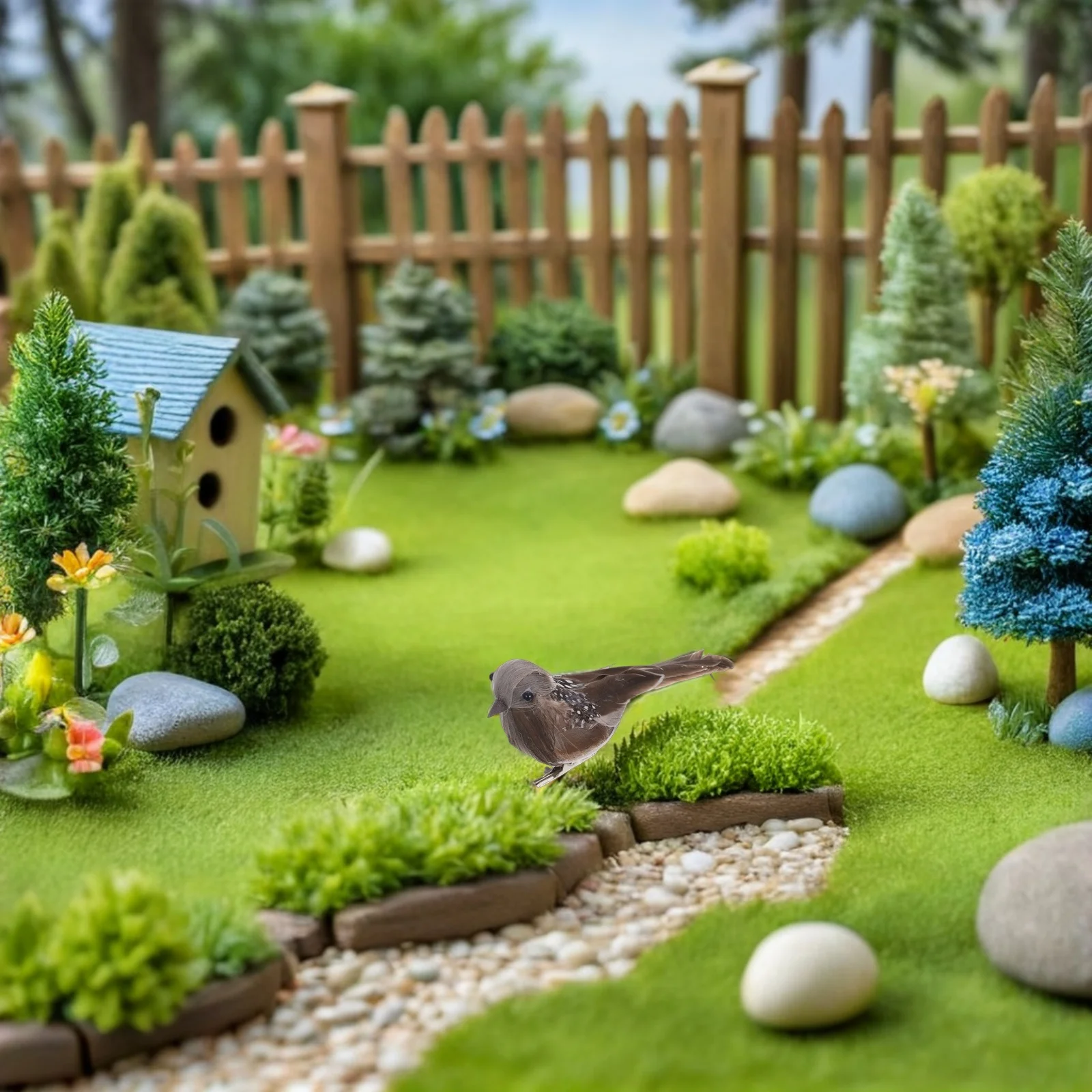 

6Pcs Artificial Sparrow Ornaments Versatile Placement Resistant to Fading for Indoor Outdoor Use Artificial Bird with Clip