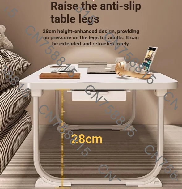 Student study table Dormitory desk Laptop desk Lazy tabl e，Bed Small Folding Table Bay window