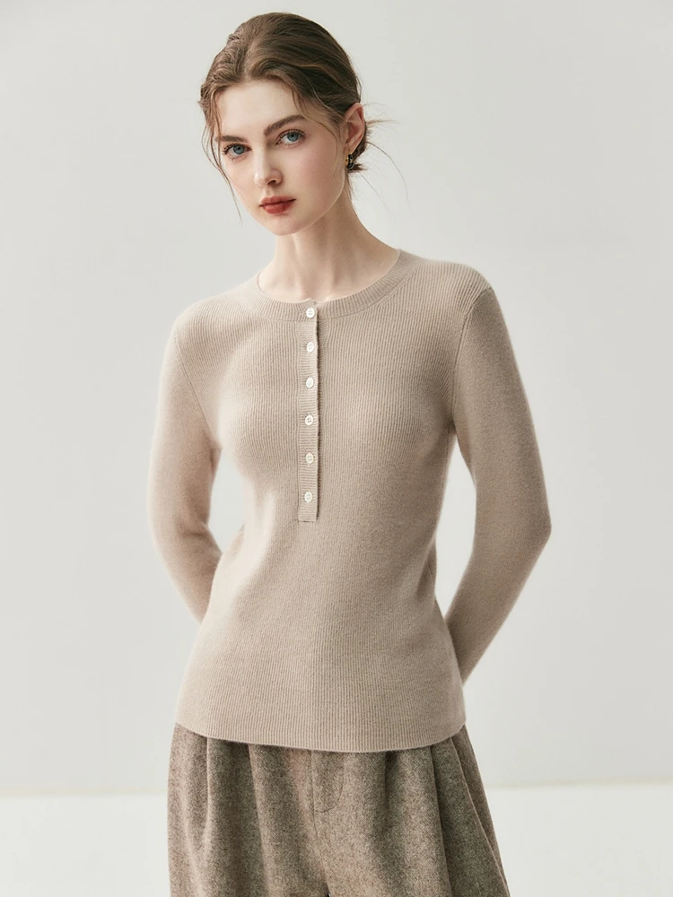 

Elegant 100% Cashmere Sweater Women's Pullover Autumn Winter Warm Long-Sleeve Clothes O-Neck Daily Office Slim Basic Knitted Top