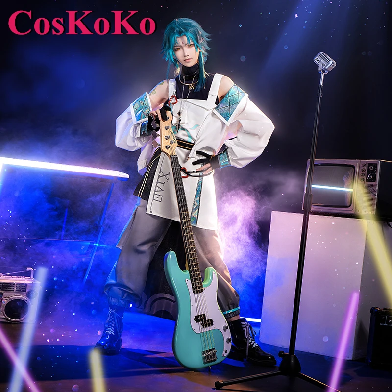 CosKoKo Xiao Cosplay Anime Game Genshin Impact Costume Four Winds Band Fashion Everyday Cool Casual Wear Role Play Clothing New