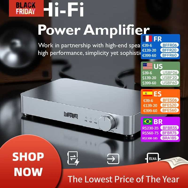 HIFI Stereo Digital Power Amplifier Class D 80W*2 High-power Fever-grade Combined Power Amplifier TDA8920CTH High-end Op Amp