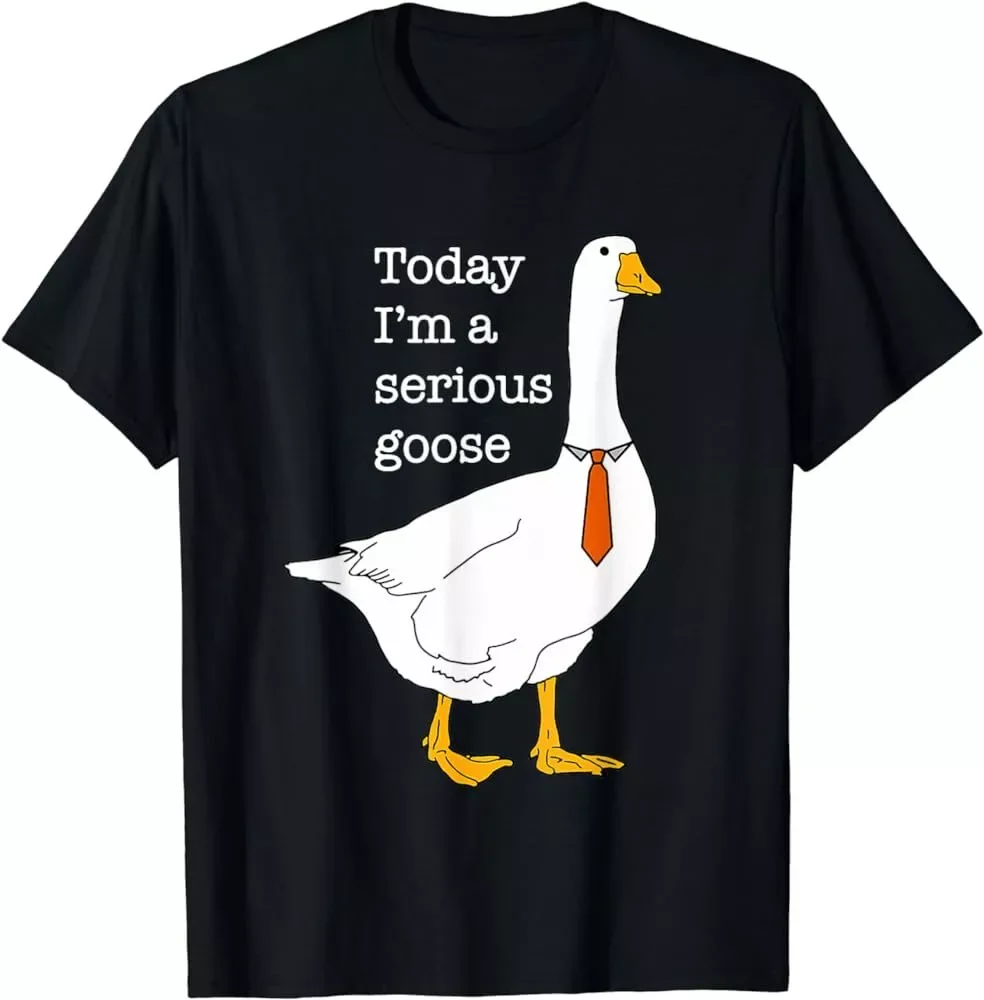 Today I'm A Serious Goose Cute Funny T-Shirt S-5XL