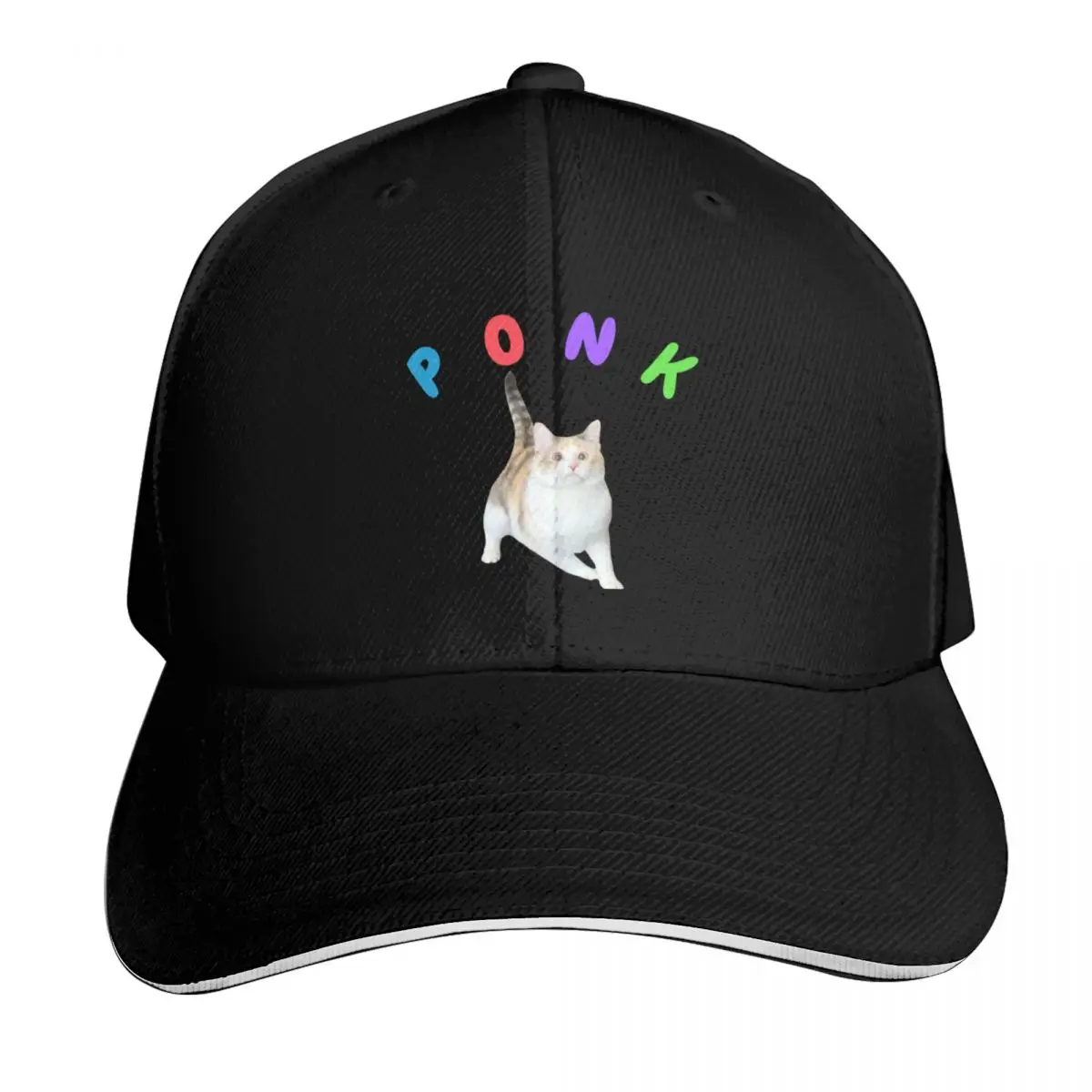 

Ponk TEXT Baseball Cap summer hat fishing caps man Sun Hat For Children Golf Wear Male Women's