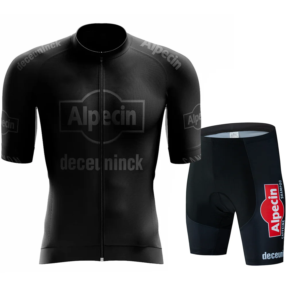 2024 Alpecin Deceuninck Cycling Jersey Set World Champion Mathieu van der Poel Cycling Clothing Men Road bike Shirt Bib Shorts