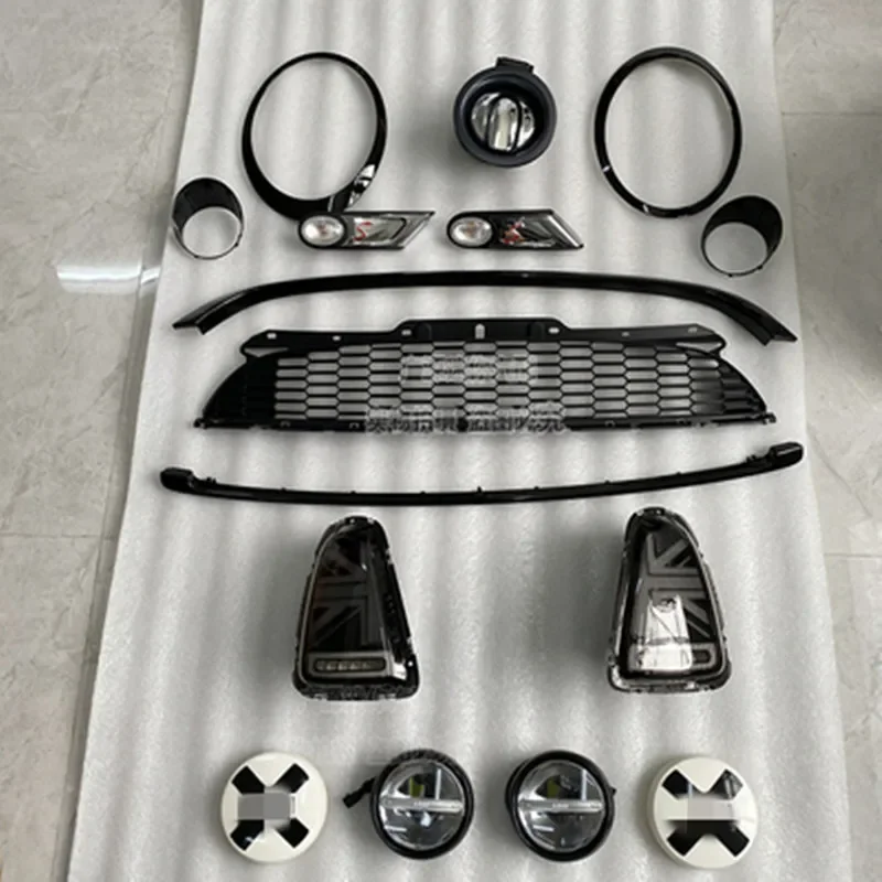 Car led tail Fender Rally light grill grille for BMW MINI R55 R56 R57 bright strip bar bumper mesh frame trim Fuel tank cap