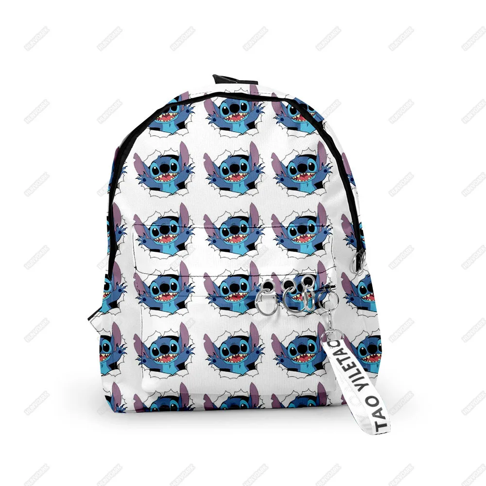 Disney Cartoon Cute Stitch Childrens Schoolbag Luxury Brand Large Capacity Travel Bag  Fashion Student Backpack