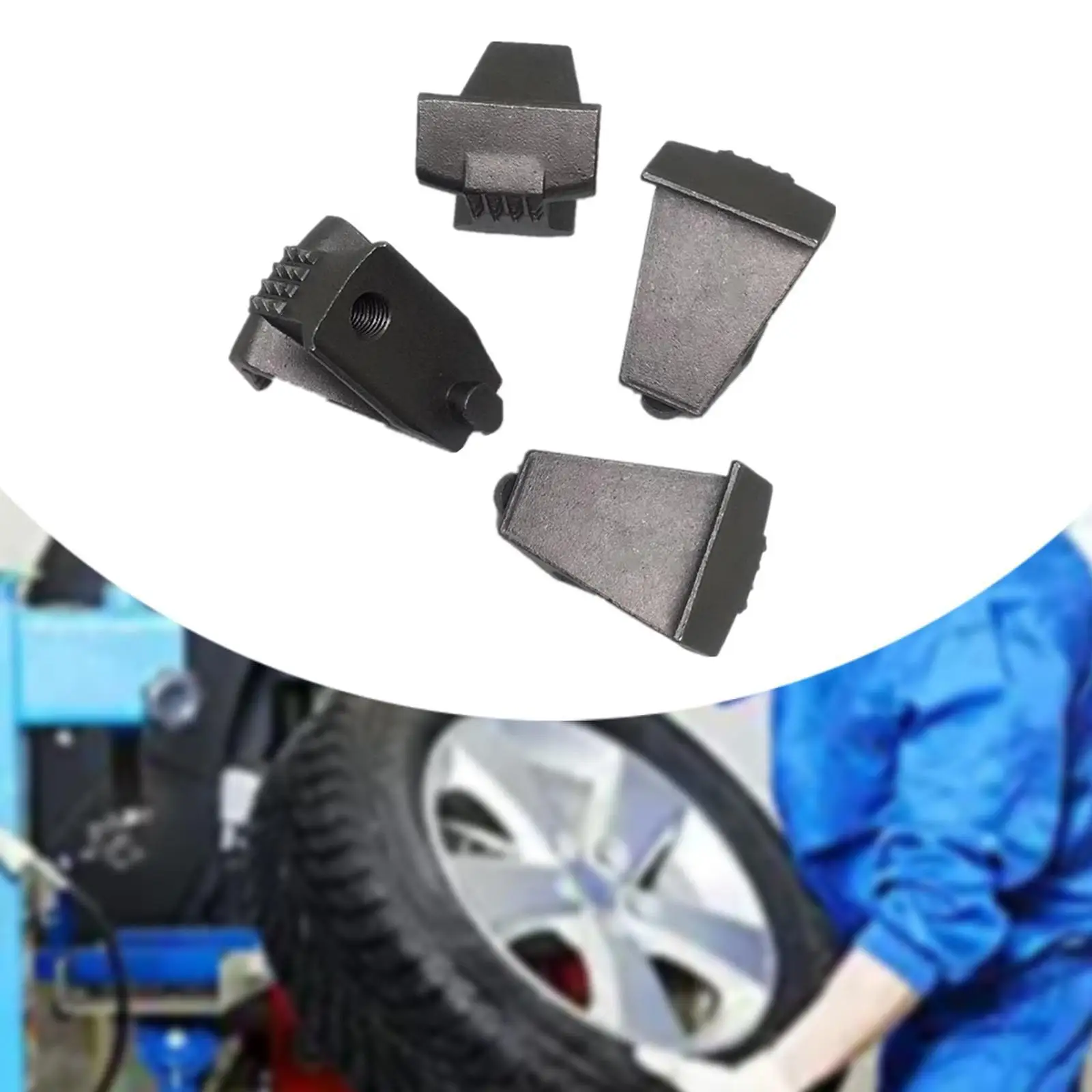 Black Tire Changer Clamp Accessories Professional Jaw Protector Sleeve Iron Wheel Cover for Mechanical Garage Use