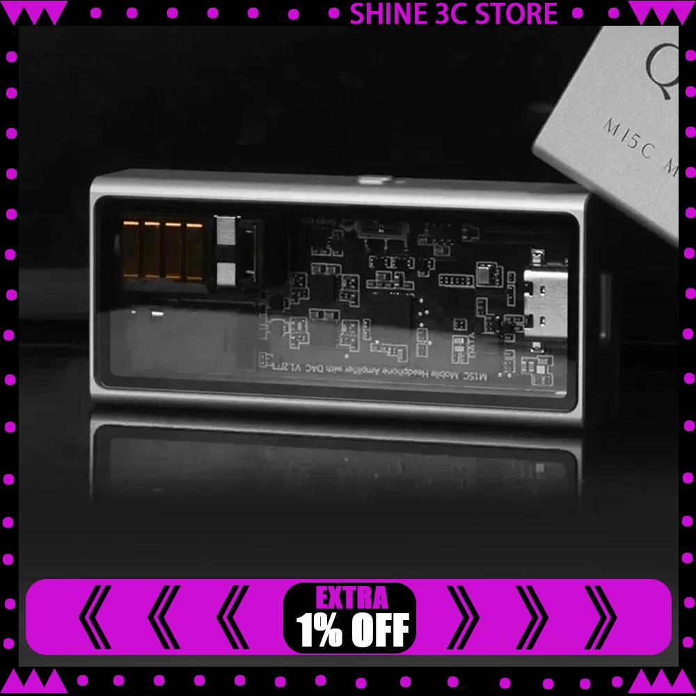 Questyle M15C المحمولة USB مضخم ضوت سماعات الأذن CS43198 HIFI جودة الصوت DAC & AMP مضخم ضوت سماعات الأذن 3.5/4.4 مللي متر ل IOS مخصص