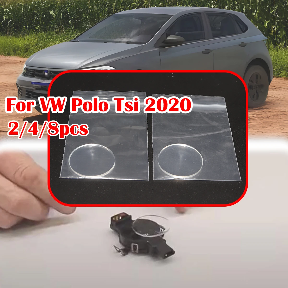 

For VW Polo Tsi 2020 Car Rain Light Sensor Gel Pad Adhesive Film Silicone Cushion Windscreen Chip Repair kit Multi-Purpose Tape