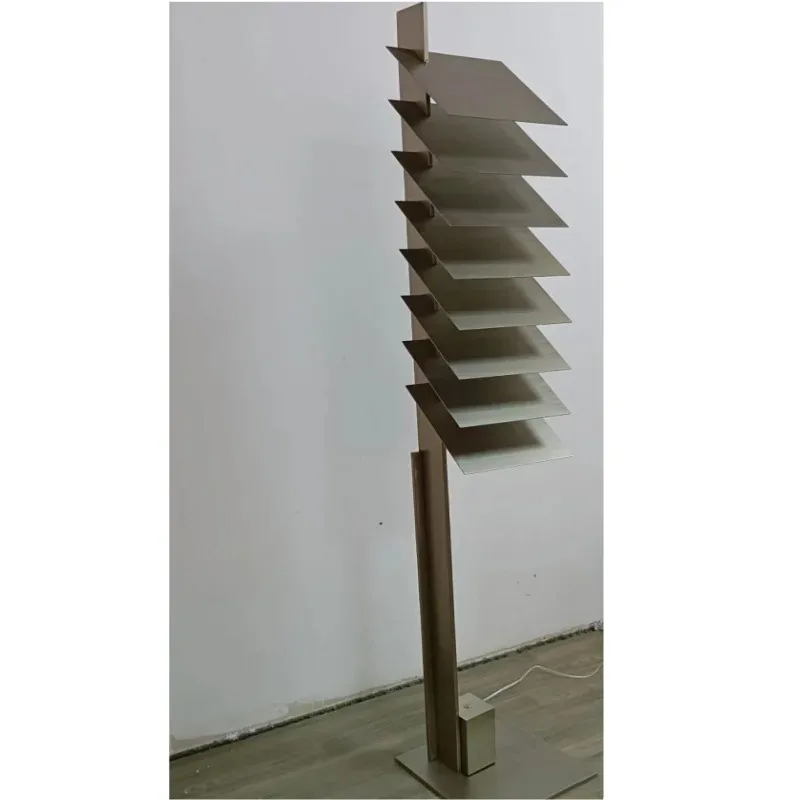 

Grille light and shadow atmosphere living room floor lamp creative Bauhaus bedroom desk lamp ambient lighting