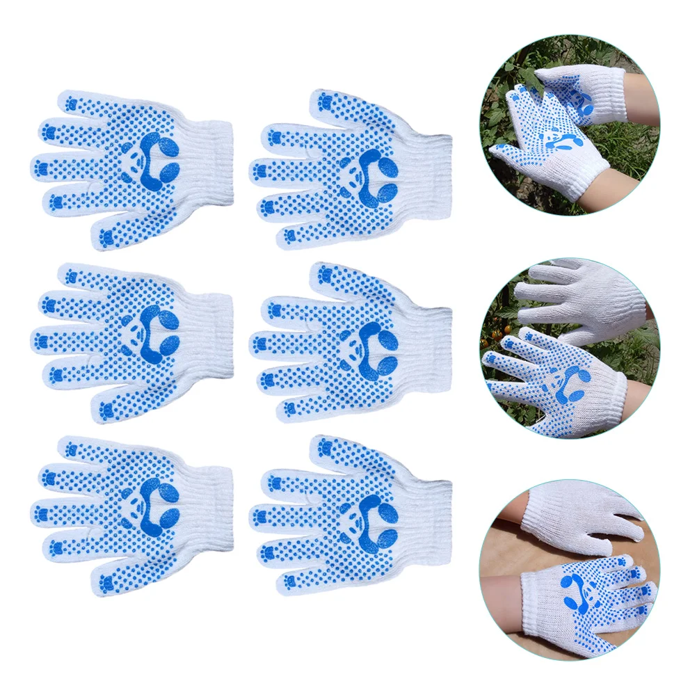 3 Pairs Panda Gloves Latex for Kids Goalkeeper Soccer Womens Hand Labor Protection Gardening Children Disposable