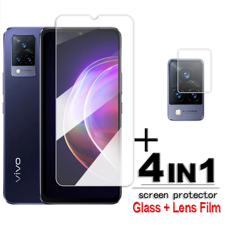 For Vivo V21S Glass For Vivo V21 V21E V21S Tempered Glass 6.44 inch Transparent HD Screen Protector For Vivo V21S 5G Lens Flim