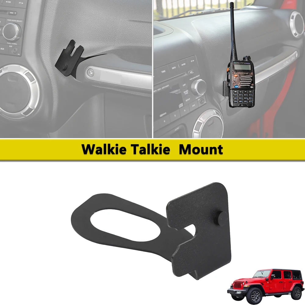 Uchwyt Walkie Talkie do Jeep Wrangler JK JKU 2007-2017 Uchwyt mikrofonu Ręczny mikrofon Uchwyt radiowy Akcesoria do wnętrza samochodu