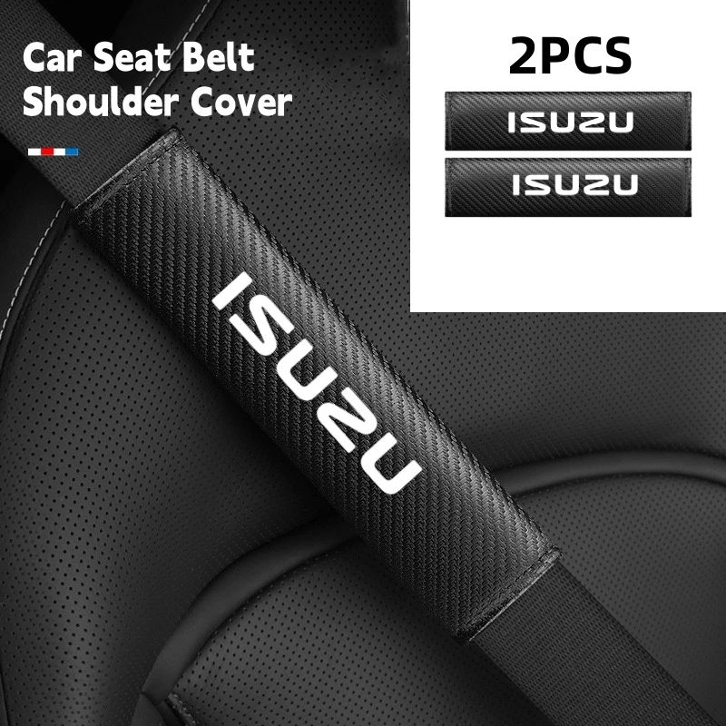 

2Pcs Car Seat Belt Shoulder Covers Carbon Fiber for Isuzu D-MAX D MAX Dmax I II WFR VAN NFR Auto Accessories