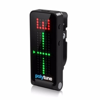 TC Electronic PolyTune Clip Clip-On Tuner with Polyphonic,Strobe and Chromatic Modes and 108 LED Matrix Display