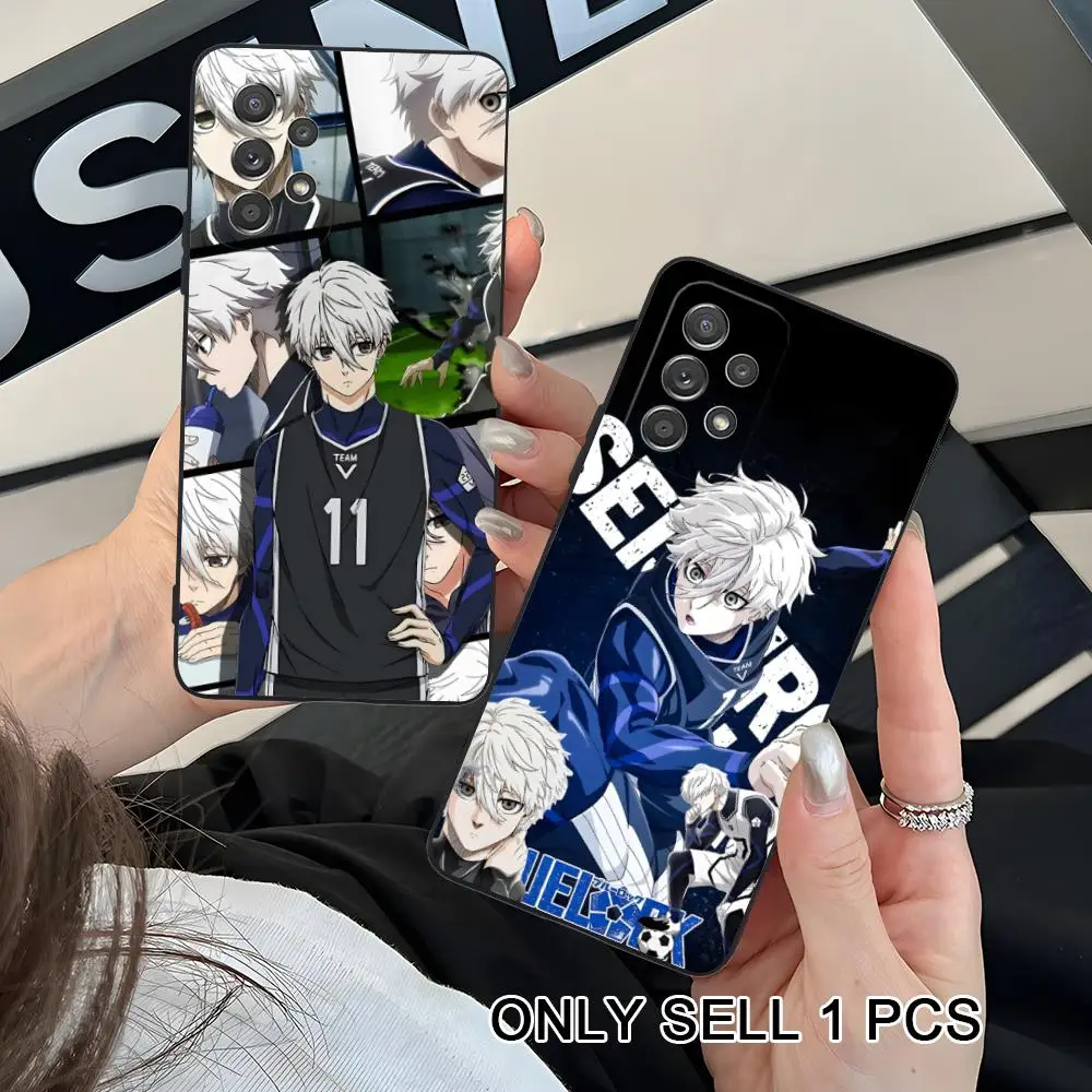 

Blue Lock Nagi Seishiro Matte TPU Mobile Phone Case for Samsung Galaxy A56 55 54 53 52 51 36 35 34 23 16 15 5G Colorful Cover