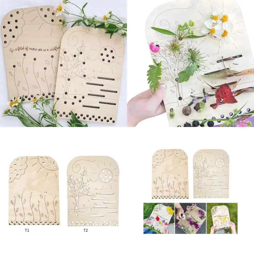 

G6KF Artistic Flower Arrangement Tray Hand Pick Florals Collector Board Grass/Leaf Collection Board Home Decorations
