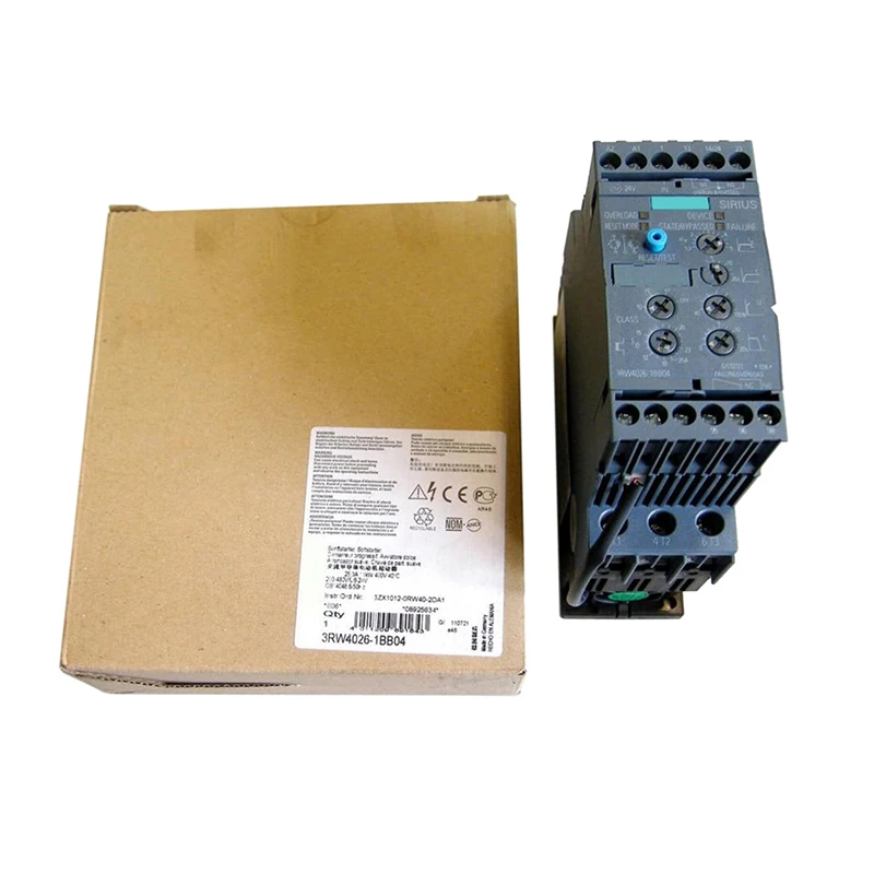 

Совершенно новый оригинальный программируемый контроллер плавного пуска 3RW4 026-1BB04 3RW4026-1BB04
