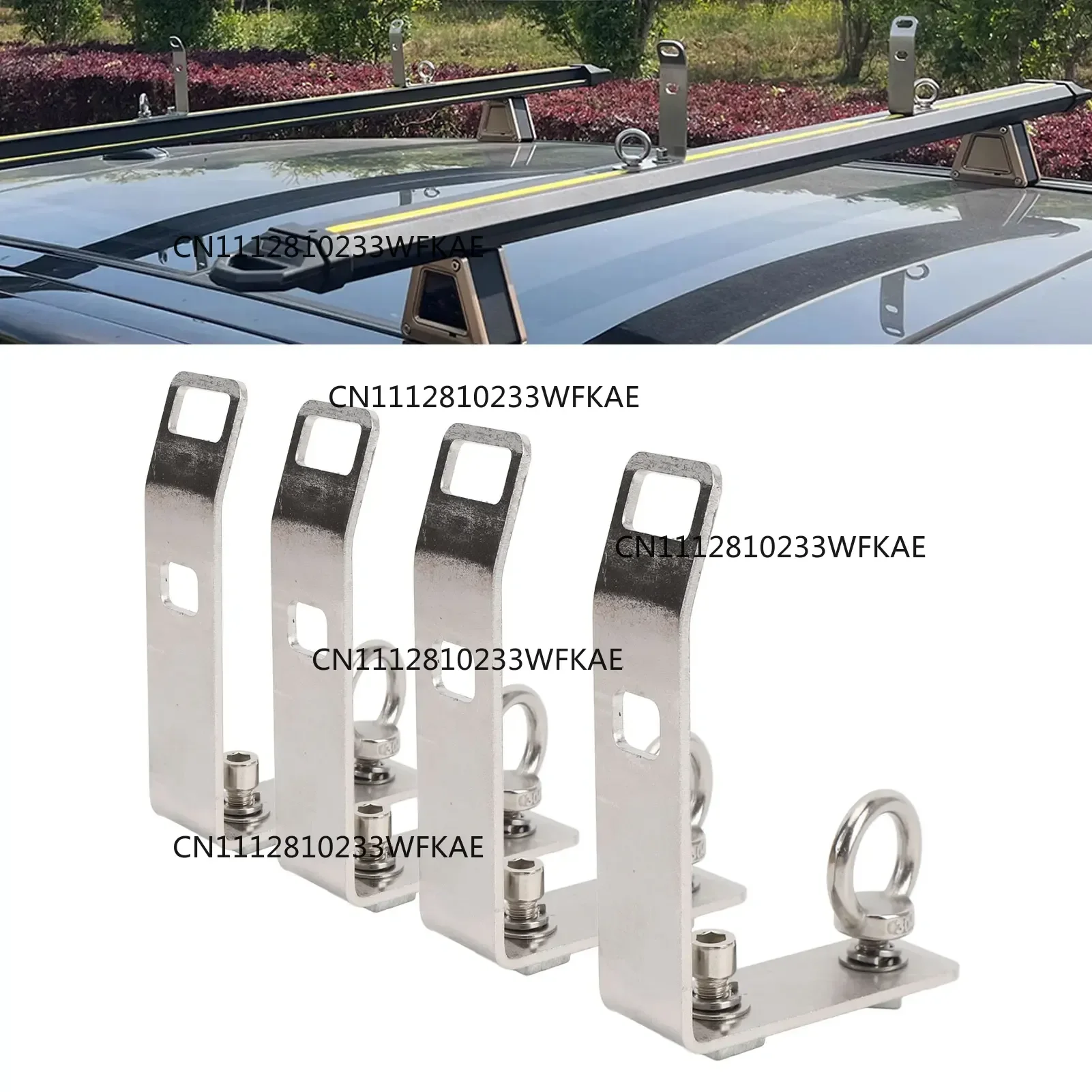 4pcs Roof Rack Load Stops Replace T Slot Truck Cross Bar 304 Stainless Steel for Ladder Firewood Skis Kayak