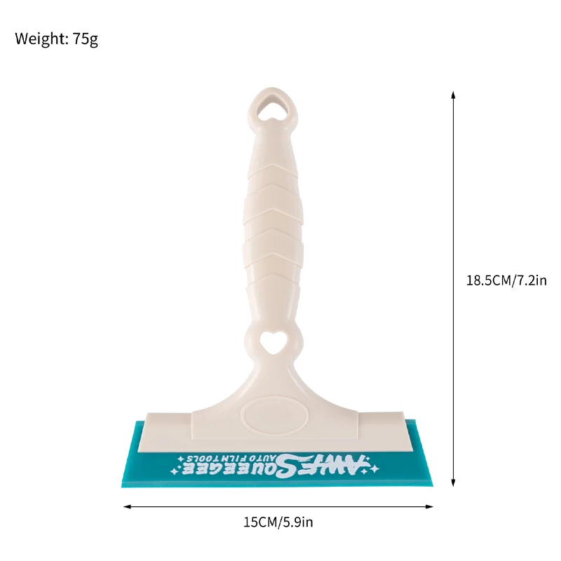 Long Handle Window Tint Squeegee with Wide Soft Rubber Blade for Car Windshield Water Removal and PPF Film Installation