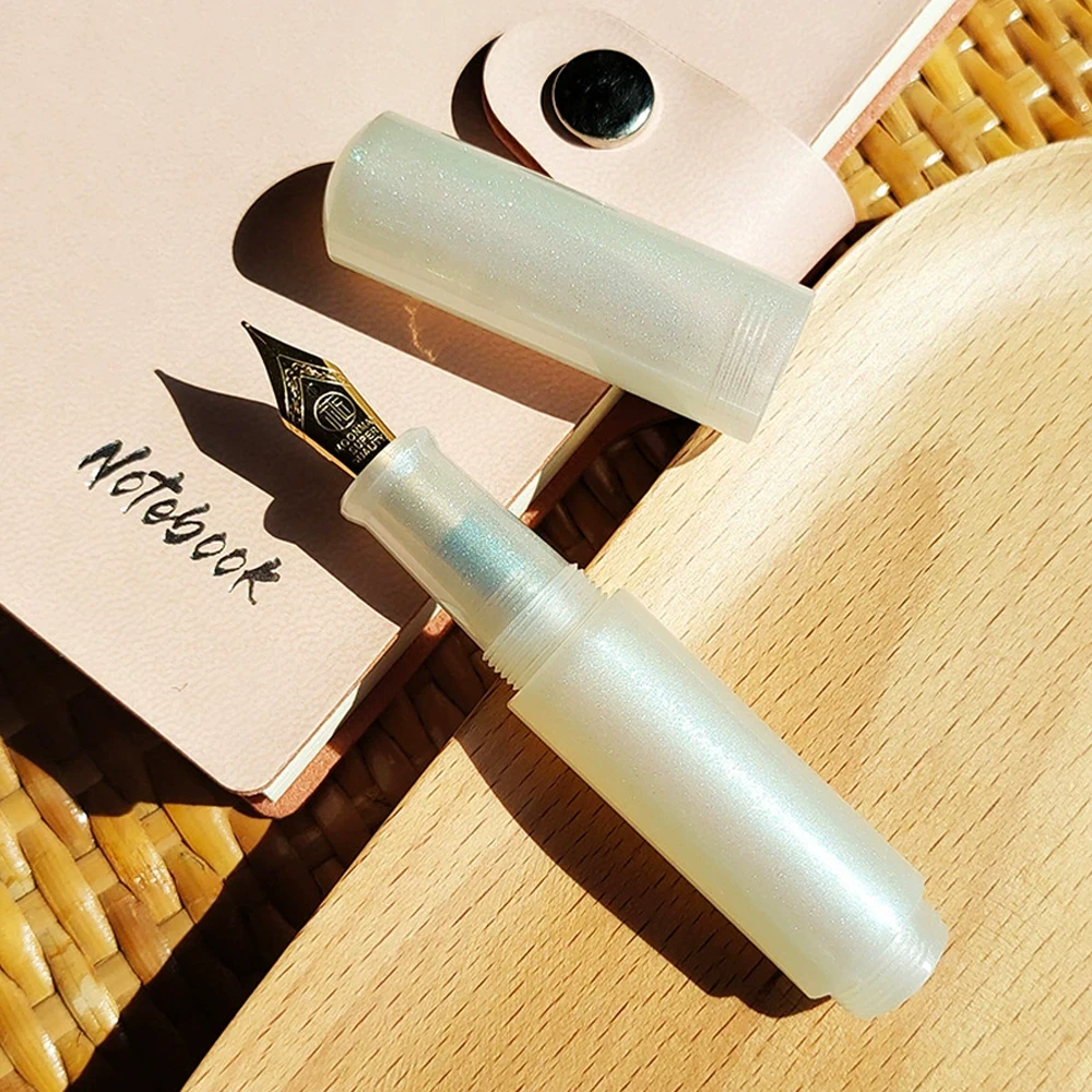 New MAJOHN Fountain Pen Semi Transparent Pearl Series Exquisite Writing Mini Travel Portable Pocket Pen Gift for Friends