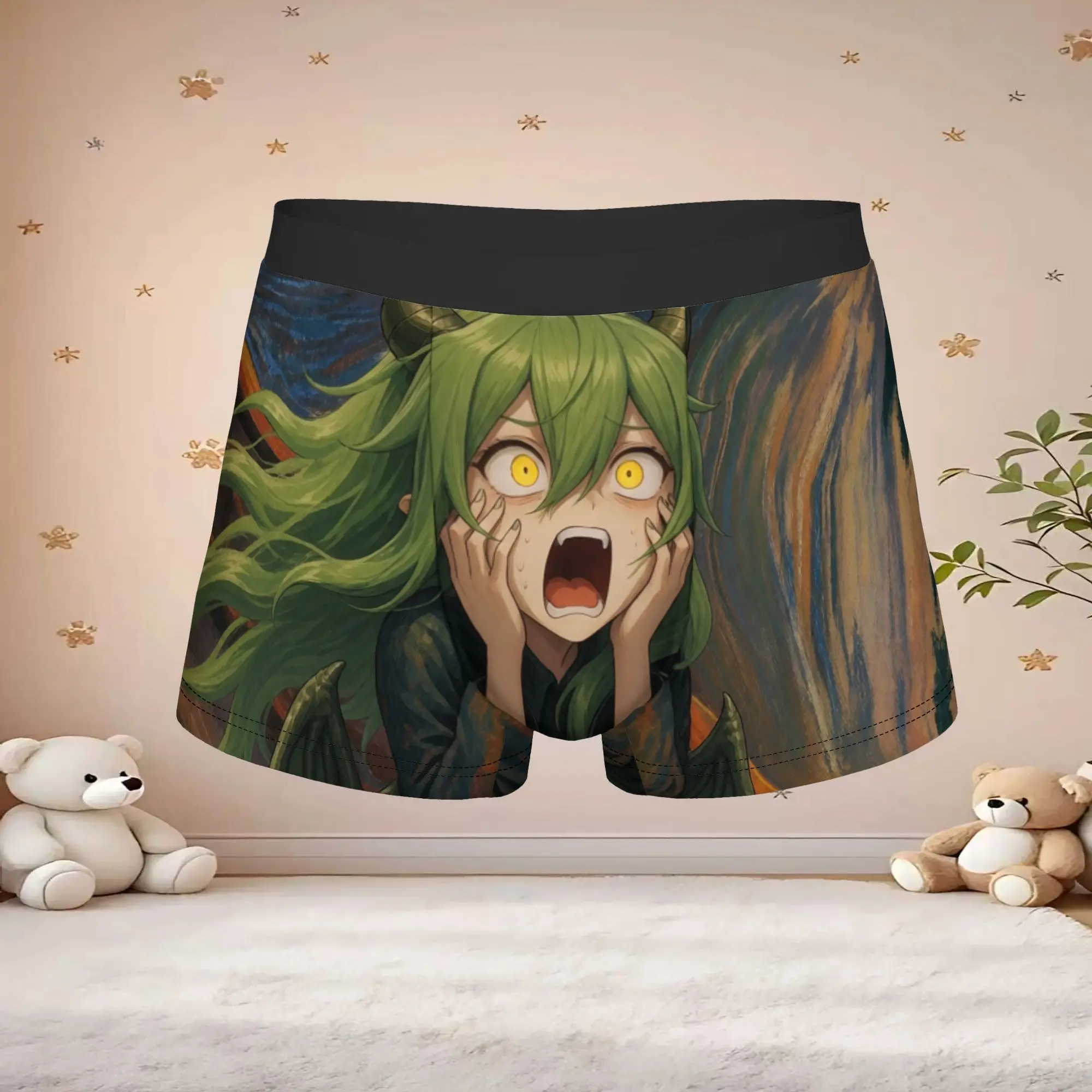 1pc Popular Scream Style Fantasy Girl Graphic boxers  Personalized Panties Men's Underwear Comfortable Shorts Boxer Briefs