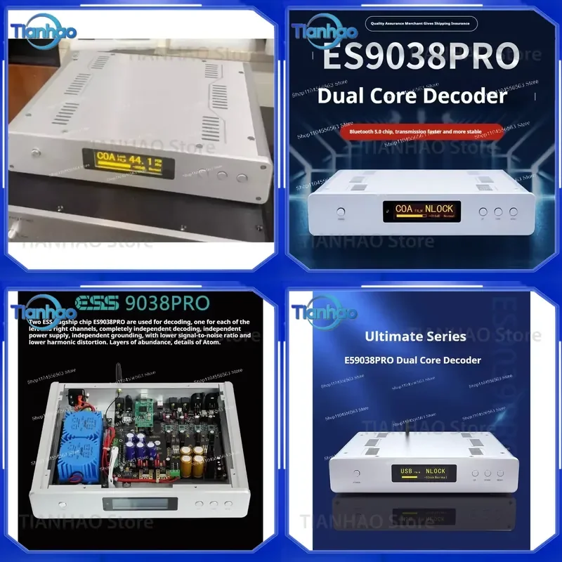 for DC300 Dual Core ES9038PRO ES9039 Balanced Audio DAC Decoder HiFi High End Audiophile Music Player Digital to Analog