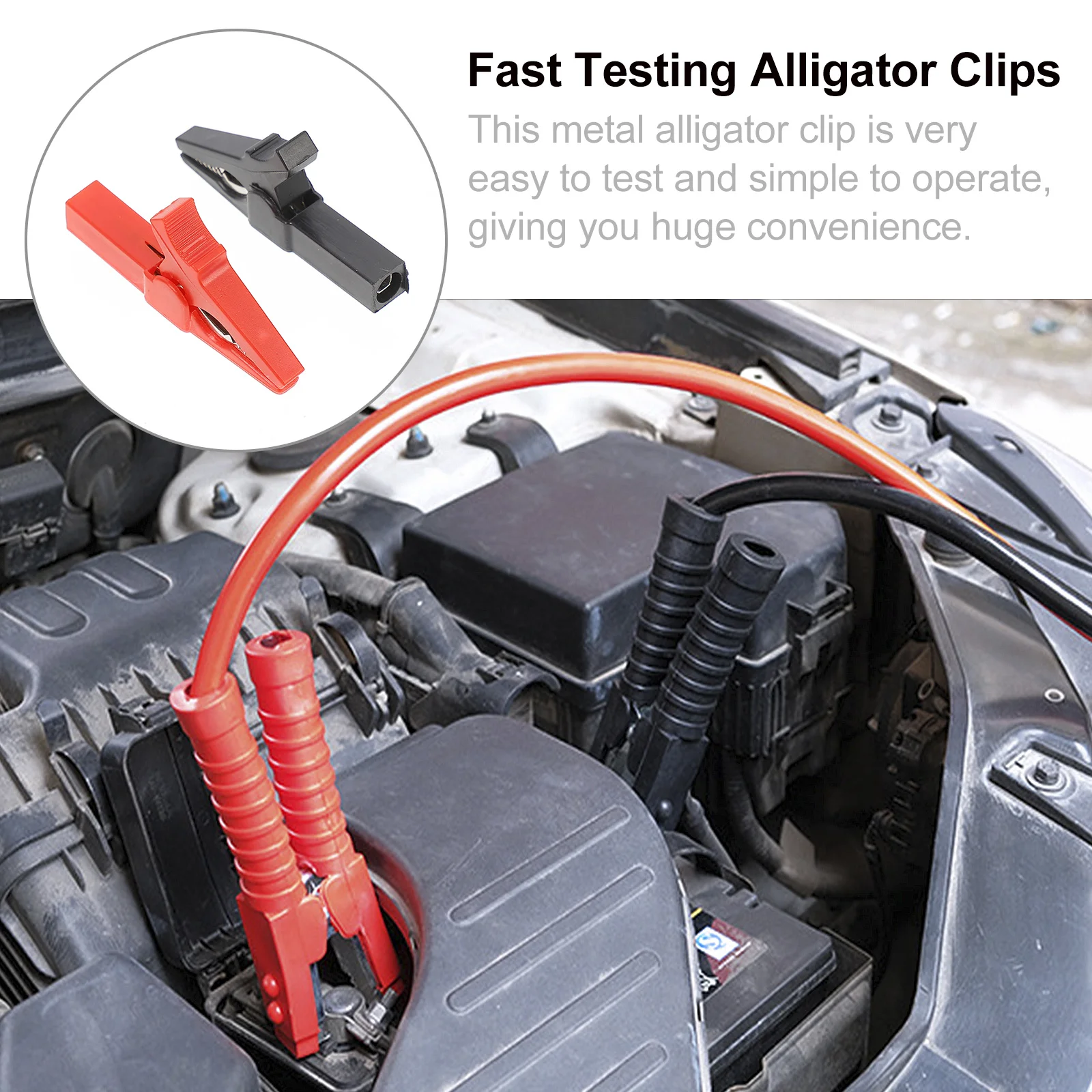 

8pcs Alligator Clips Insulated Electrical Test Clamps For Car Truck Auto Spring Loaded Jaws