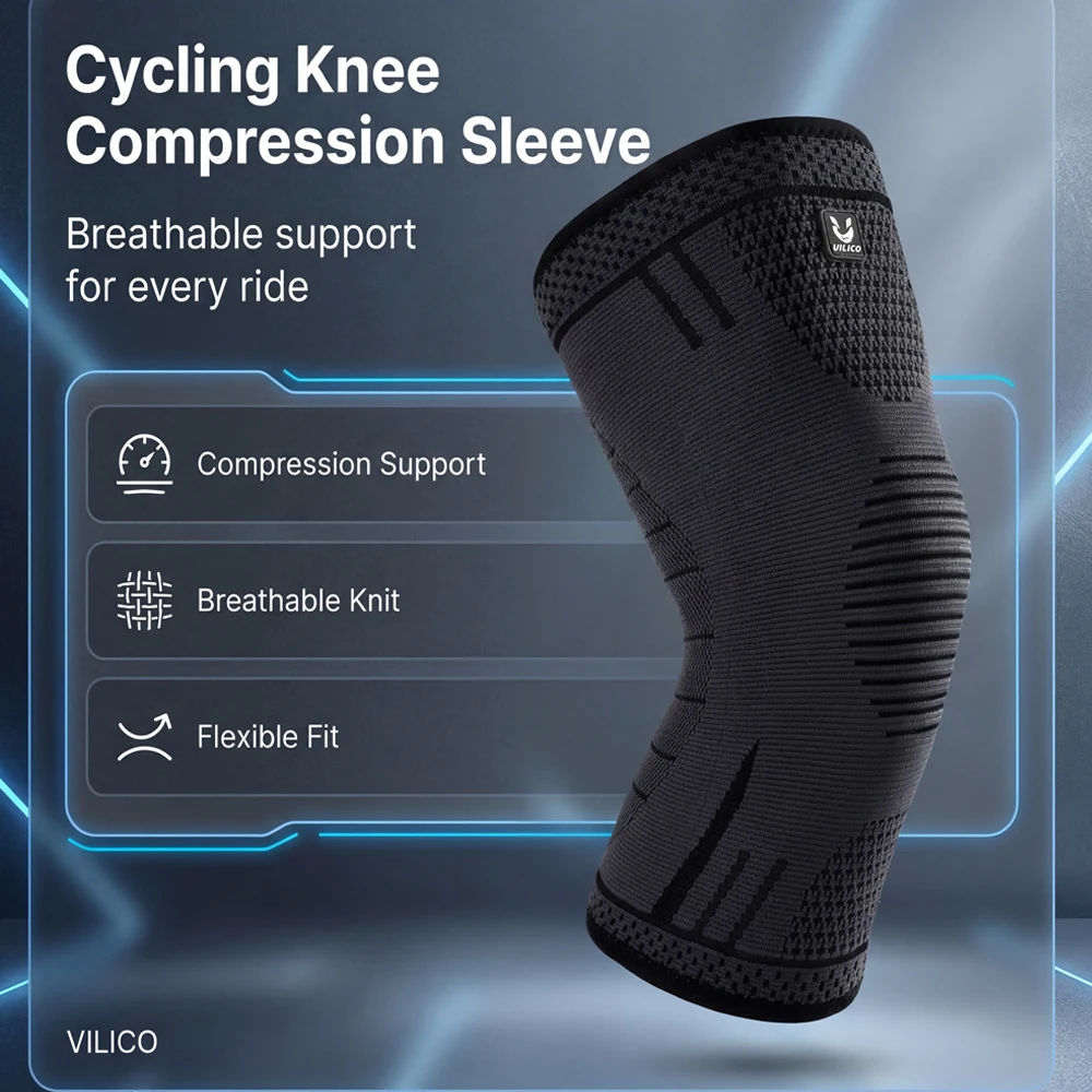1 Pcs Compression Knee Support Sleeve Elastic Breathable Knee Pads Brace Springs Gym Sports Protector Basketball Volleyball Run