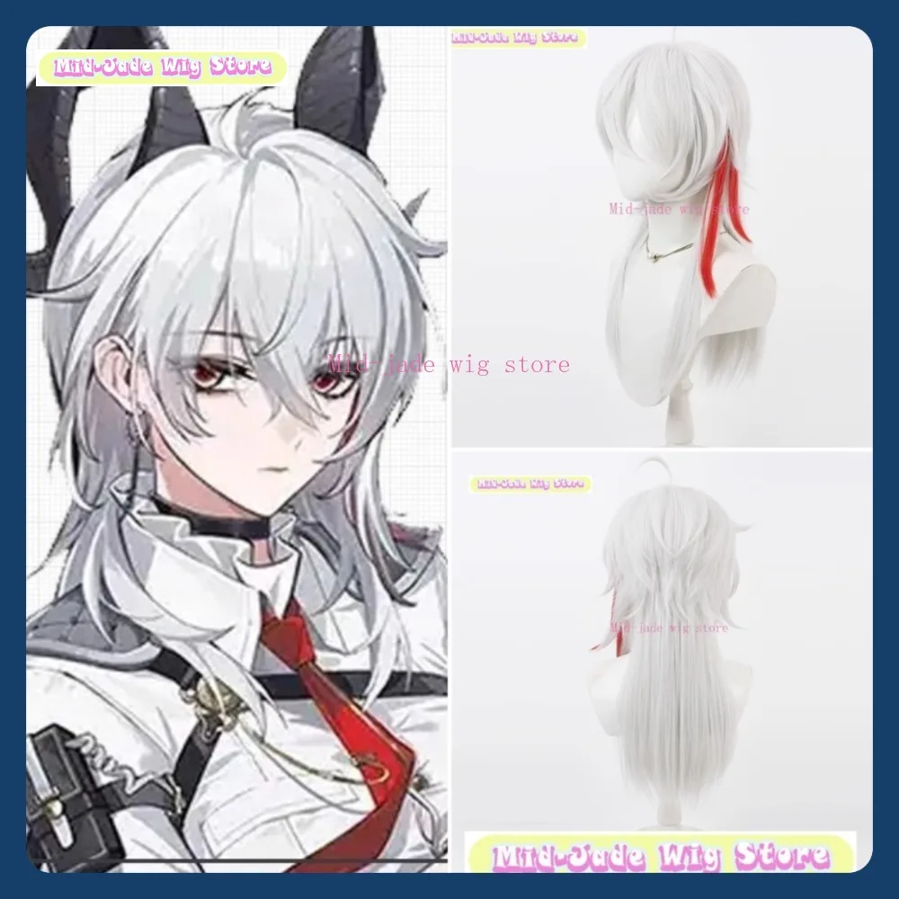 Peruka Mid-jade Wig Store Wuthering Waves Jiyan Cosplay Anime Gra Role-playing Syntetyczne Włosy Halloween Party