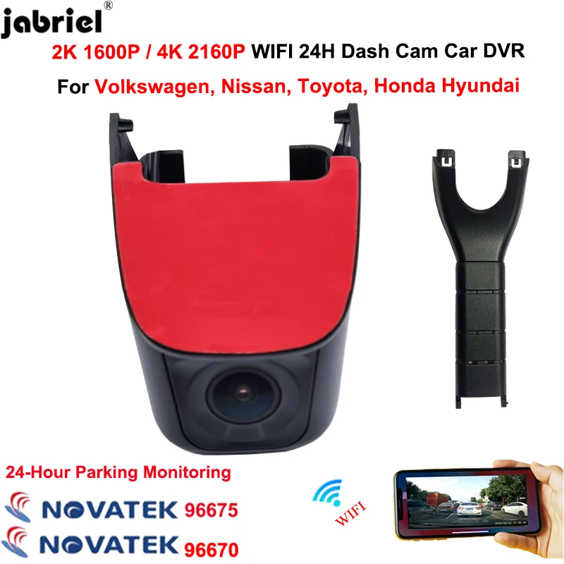 

2K 4K 2160P Car DVR Dash Cam Front and Rear Camera for Volkswagen vw polo golf passat tiguan for Nissan for Toyota for Hyundai