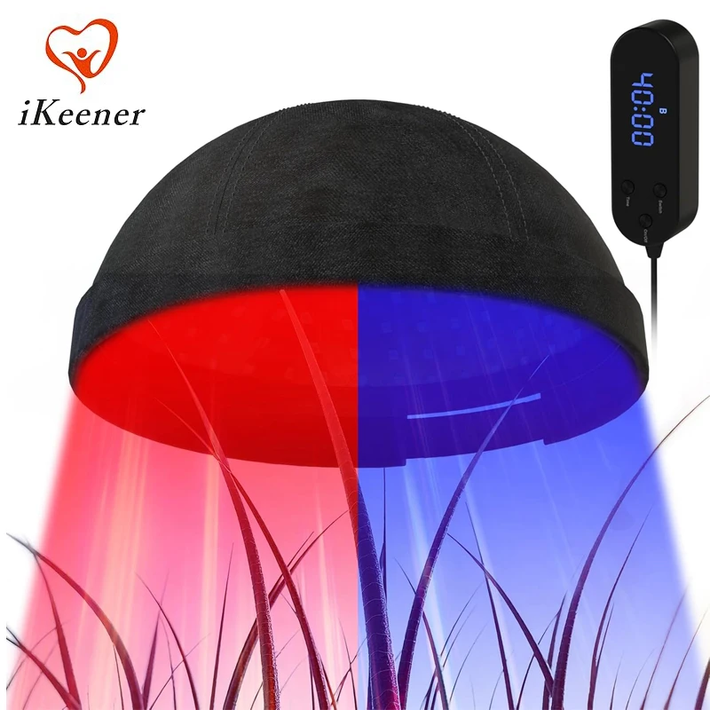 

Hair Growth Laser Cap 630nm 460nm Red Blue Dual Light Hair Therapy Device Growth Hat Women Men Hair Loss System Treatment