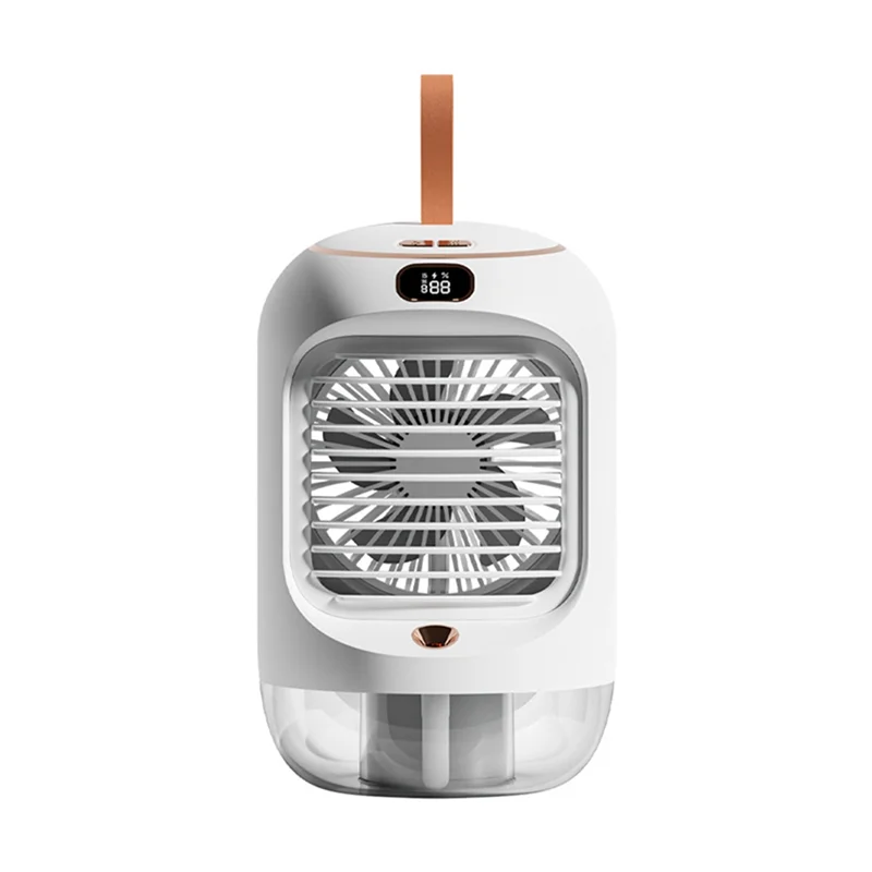 AB45 Portable Air Conditioner Electric Fan USB Water Mist Fan Humidifier Air Cooler Fan With LED Light