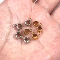 20pcs/lot Stainless Steel Charm Pendant Connectors Bracelet Beads 3 4 5mm Beads For Jewelry Diy Bracelet Jewelry making Findings